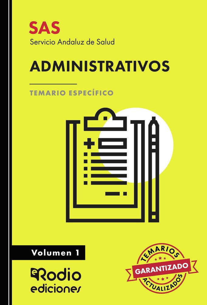 ADMINISTRATIVOS. TEMARIO ESPECIFICO. VOLUMEN 1. SE, de EDICIONES RODIO RODIO | portada del libro