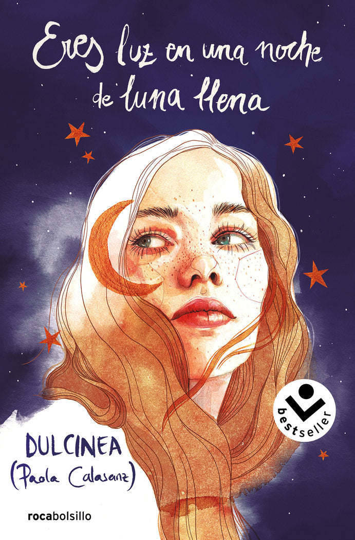 ERES LUZ EN UNA NOCHE DE LUNA LLENA, de DULCINEA | portada del libro