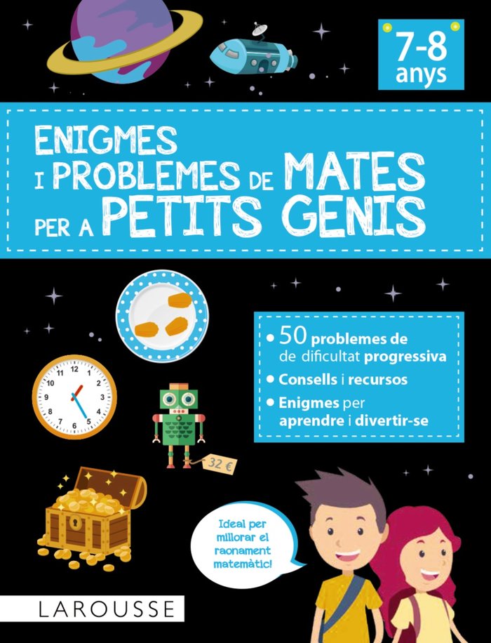 Enigmes i problemes de mates per a petits genis (7-8 anys), de URVOY, DELPHINE | portada del libro