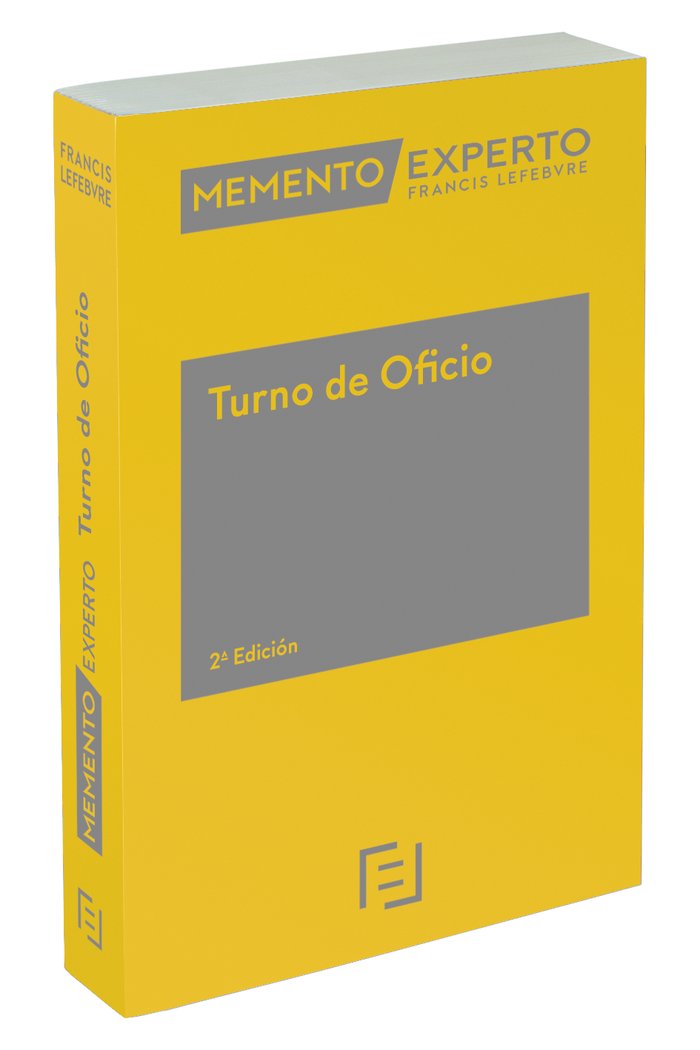 Memento Experto Turno de Oficio, de LEFEBVRE-EL DERECHO | portada del libro