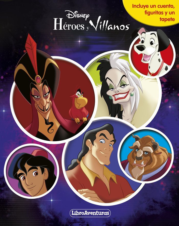 HEROES Y VILLANOS. LIBROAVENTURAS, de DISNEY | portada del libro