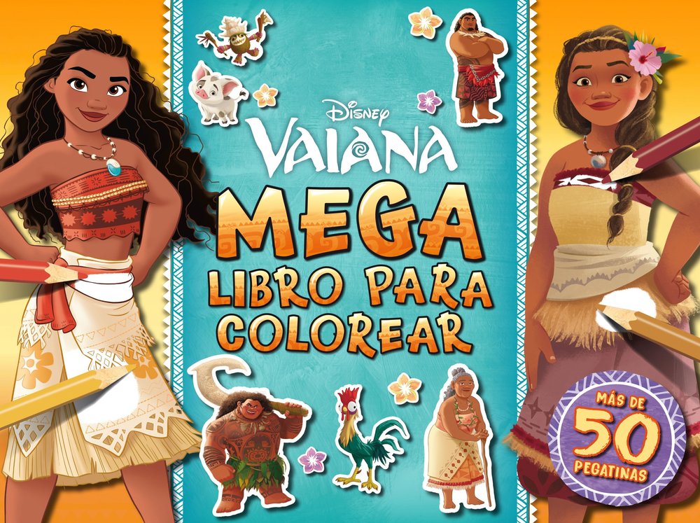 VAIANA. MEGALIBRO PARA COLOREAR, de DISNEY | portada del libro