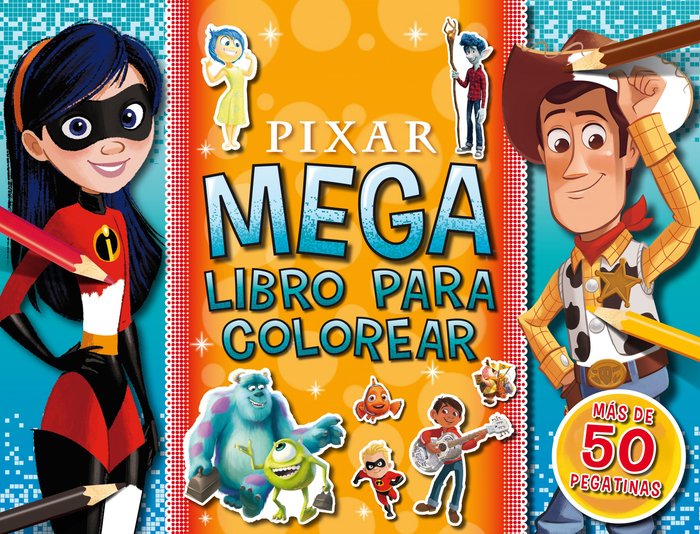 PIXAR. MEGALIBRO PARA COLOREAR, de DISNEY | portada del libro