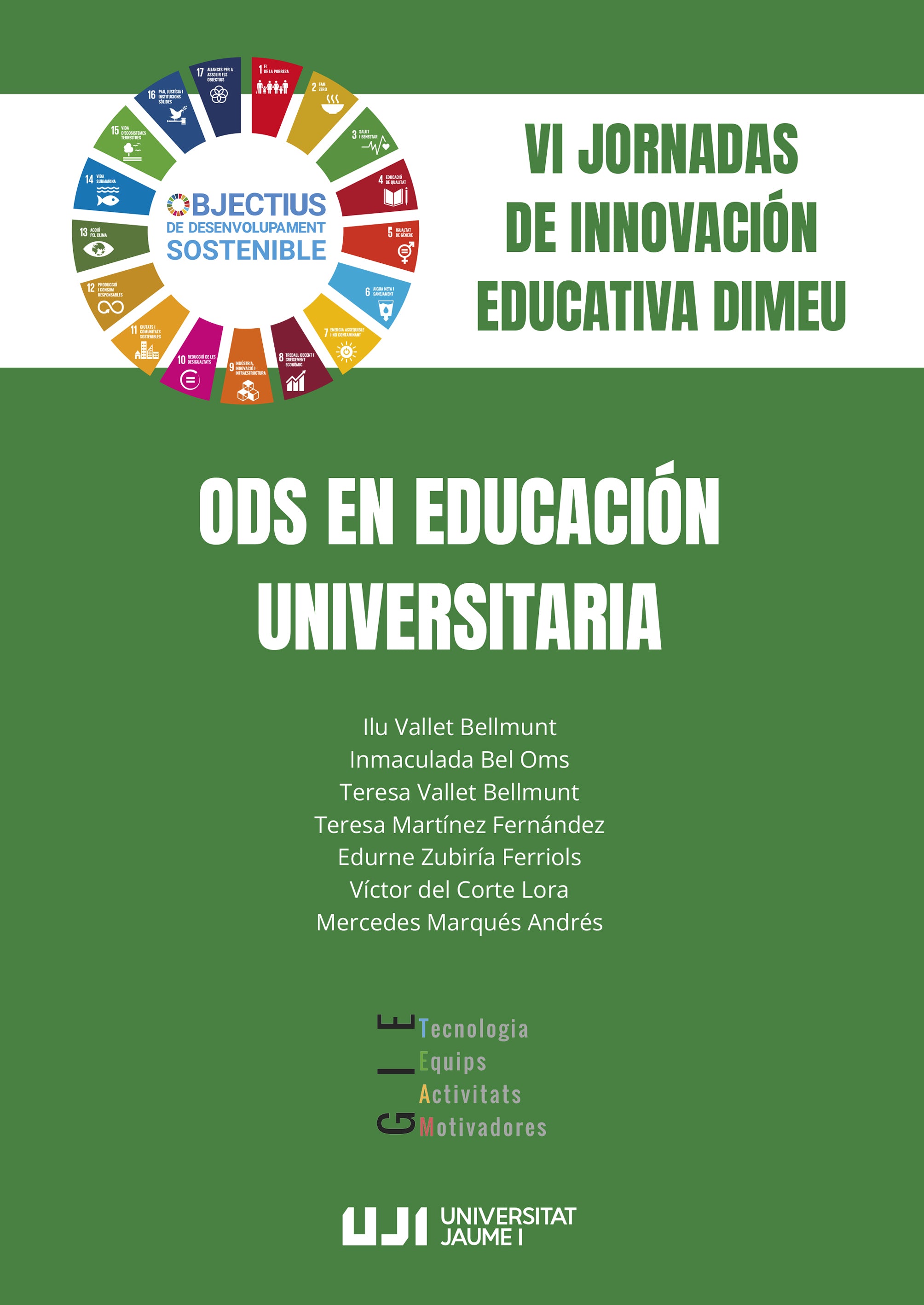 VI JORNADAS DE INNOVACION EDUCATIVA DIMEU, de VARIOS AUTORES | portada del libro