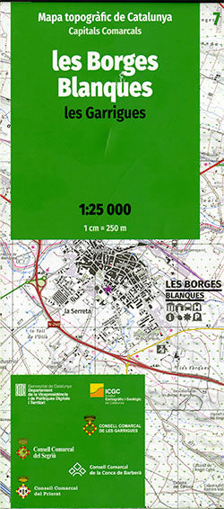 MAPA TOPOGRAFIC DE CATALUNYA 1:25 000 CAPITALS COMARCALS 7, de Institut Cartogràfic i Geològic de Catalunya | portada del lib
