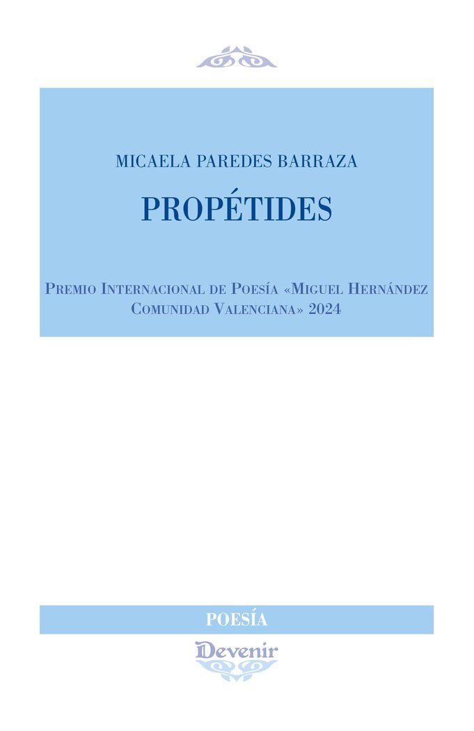 PROPETIDES, de PAREDES BARRAZA, MICAELA | portada del libro