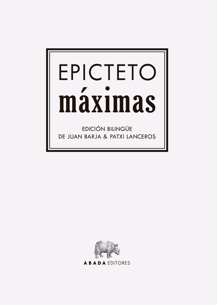 MAXIMAS, de EPICTETO | portada del libro