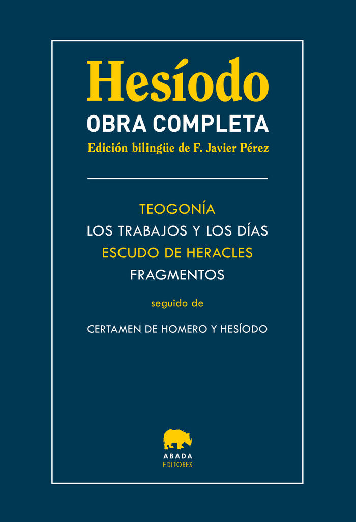 OBRA COMPLETA, de HESIODO | portada del libro