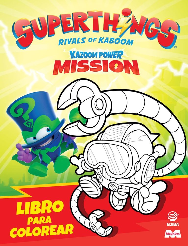 LIBRO PARA COLOREAR SUPERTHINGS KP - MISSION II - ESPAÑA | portada del libro
