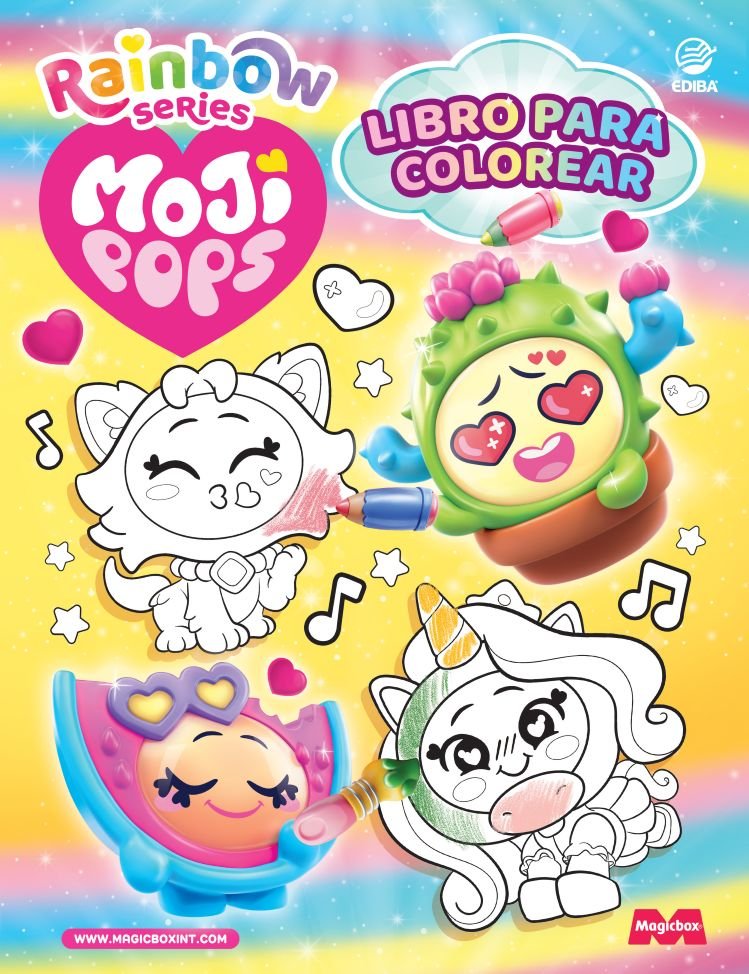 LIBRO PARA COLOREAR MOJI POPS - SERIE PEARL - ESPAÑA | portada del libro