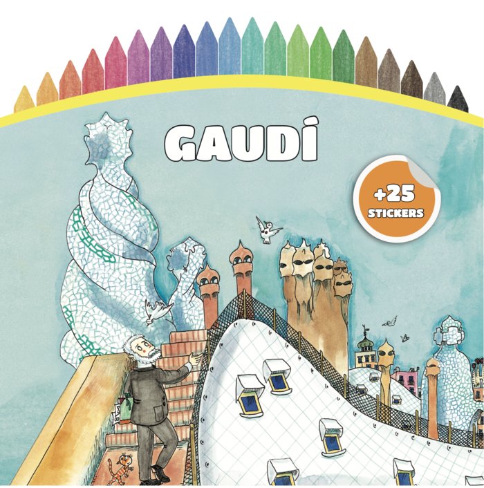 PINTAR GAUDI STICKERS, de BAYES DE LUNA, PILARIN | portada del libro