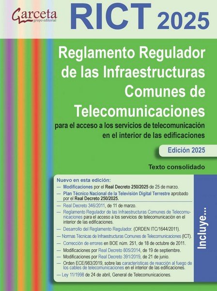 REGLAMENTO REGULADOR DE LAS INFRAESTRUCTURAS COMUNES DE TELECOMUNICACIONES | portada del libro