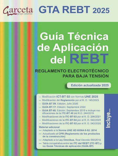 GUIA TECNICA DE APLICACION DEL REBT 2025. GTA REBT 2025 | portada del libro