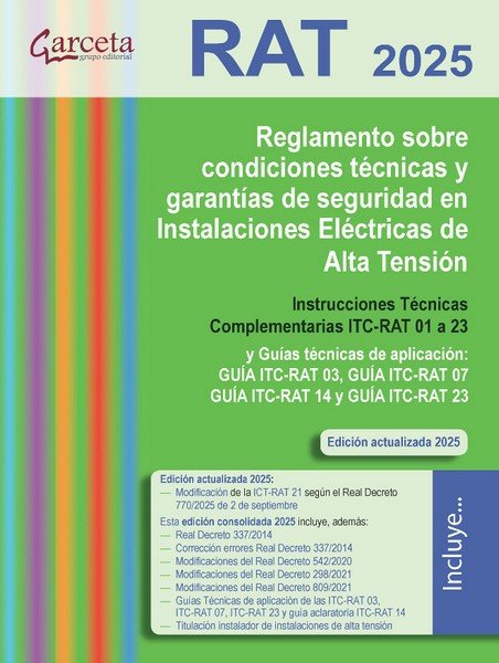 REGLAMENTO SOBRE CONDICIONES TECNICAS Y GARANTIAS DE SEGURIDAD (RAT 2025) | portada del libro