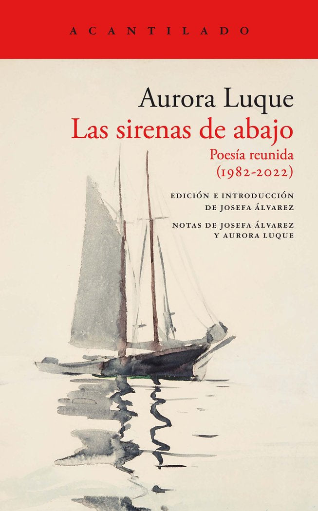 LAS SIRENAS DE ABAJO POESIA REUNIDA 1982 2022, de AURORA LUQUE | portada del libro