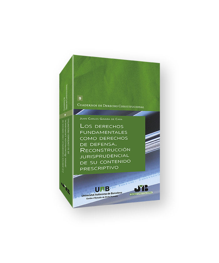 DERECHOS FUNDAMENTALES COMO DERECHOS DE DEFENSA RECONSTRUCC, de GAVARA DE CARA,JUAN CARLOS | portada del libro