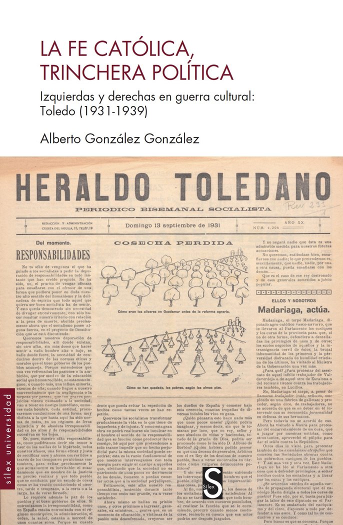 LA FE CATOLICA TRINCHERA POLITICA, de GONZALEZ GONZALEZ, ALBERTO | portada del libro