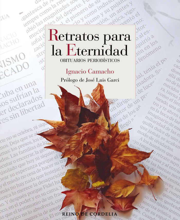 RETRATOS PARA LA ETERNIDAD, de CAMACHO, IGNACIO | portada del libro