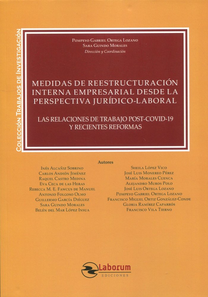 MEDIDAS DE REESTRUCTURACION INTERNA EMPRESARIAL DESDE LA PER, de VARIOS AUTORES | portada del libro