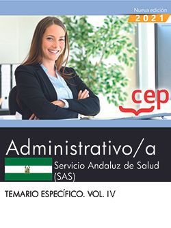 ADMINISTRATIVO/A SERVICIO ANDALUZ SALUD TEMARIO E, de EDITORIAL CEP | portada del libro