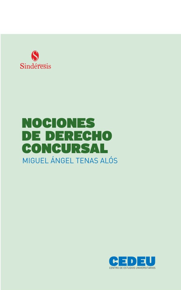 NOCIONES DE DERECHO CONCURSAL, de TENAS ALOS, MIGUEL ANGEL | portada del libro