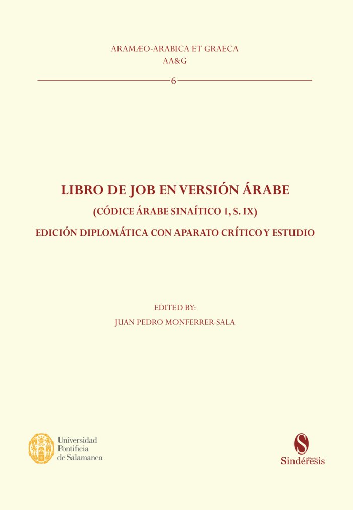 LIBRO DE JOB EN VERSION ARABE, de MONFERRER SALA, JUAN PEDRO | portada del libro