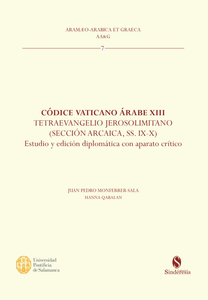 CODICE VATICANO ARABE XIII, de MONFERRER SALA, JUAN PEDRO | portada del libro