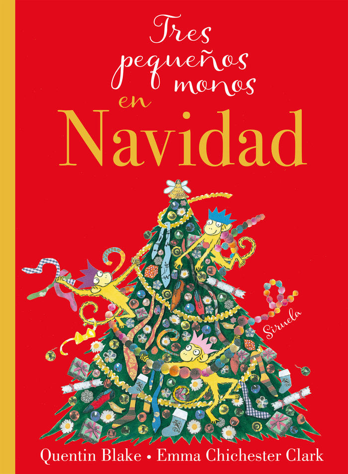 TRES PEQUEÑOS MONOS EN NAVIDAD, de BLAKE, QUENTIN | portada del libro