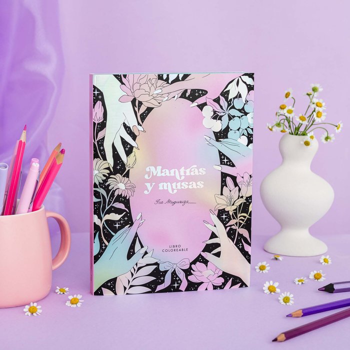 LIBRO PARA COLOREAR "MANTRAS Y MUSAS", de ISA MUGURUZA | portada del libro