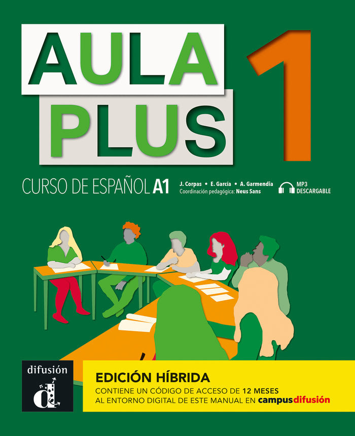 AULA PLUS 1 ED.HIBRIDA L. DEL ALUMNO, de CORPAS, JAIME | portada del libro