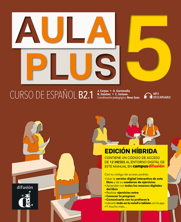 AULA PLUS 5 ED.HIBRIDA L. DEL ALUMNO, de CORPAS, JAIME | portada del libro