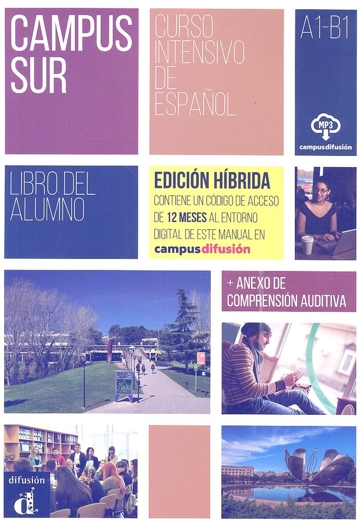 Campus Sur A1-B1 Ed. hibrida L. del alumno | portada del libro