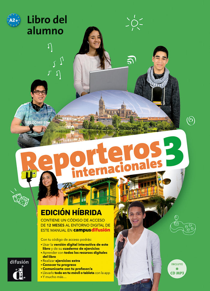 REPORTEROS INTERNACIONALES 3 ED HIBRIDA ALUMNO | portada del libro