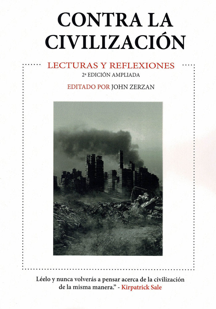 Contra la civilización, de Zerzan, John | portada del libro