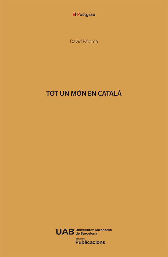 TOT UN MON EN CATALA, de PALOMA SANLLEHI, DAVID | portada del libro