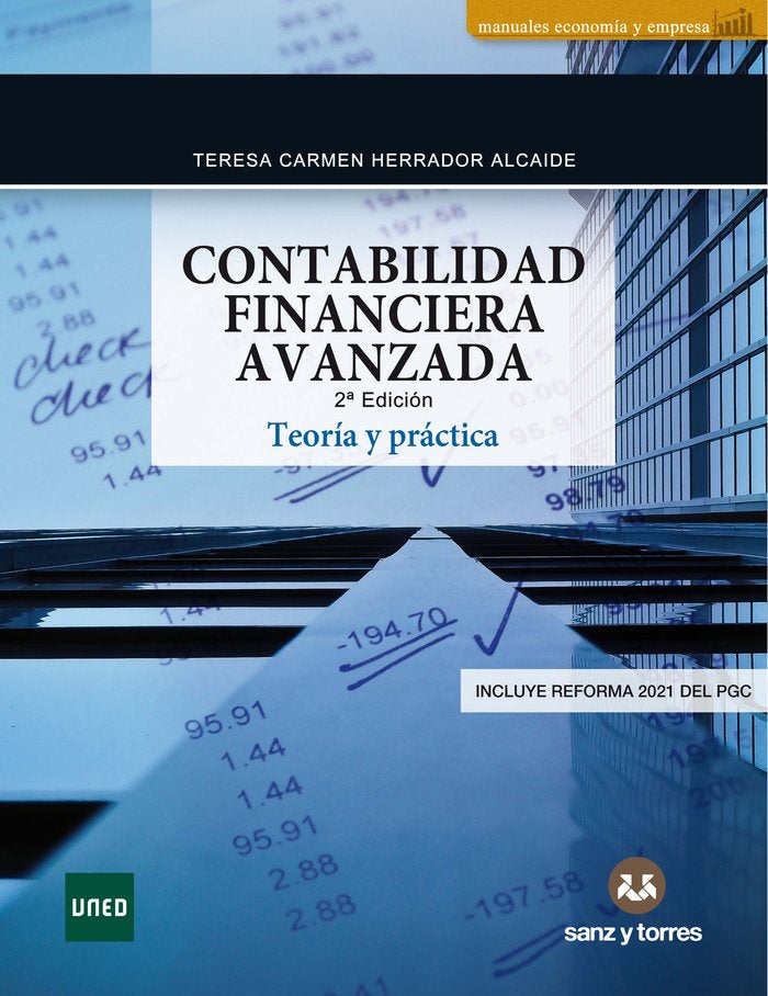 CONTABILIDAD FINANCIERA AVANZADA, de TERESA CARMEN HERRADOR ALCAIDE | portada del libro