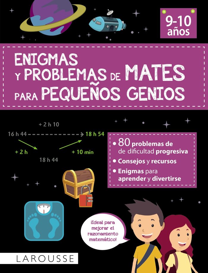 ENIGMAS Y PROBLEMAS DE MATES PARA PEQUEÑOS GENIOS (9-10 AÑOS, de AURIOL, SYLVAINE | portada del libro