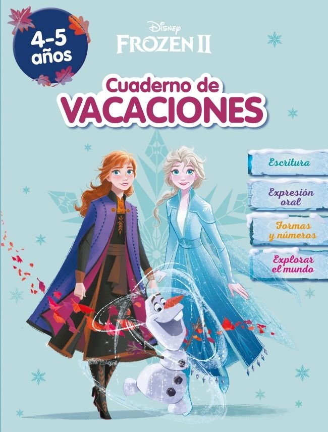 FROZEN. CUADERNO DE VACACIONES (4-5 AÑOS) (DISNEY. CUADERNO DE VACACIONES), de DISNEY | portada del libro