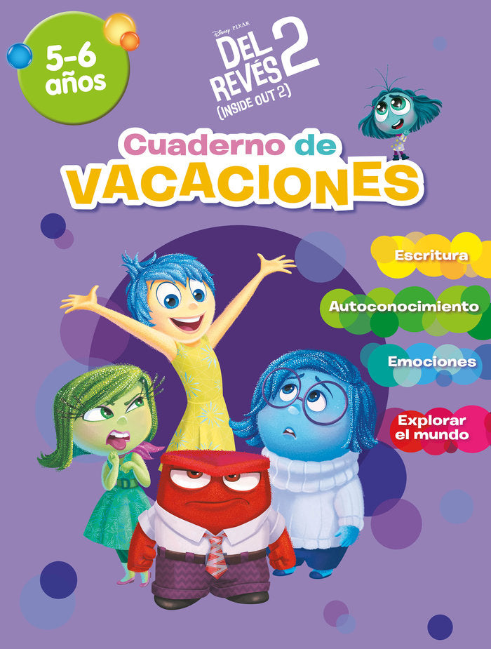 INSIDE OUT 2. CUADERNO DE VACACIONES (5-6 AÑOS) (DISNEY. CUADERNO DE VACACIONES), de DISNEY | portada del libro