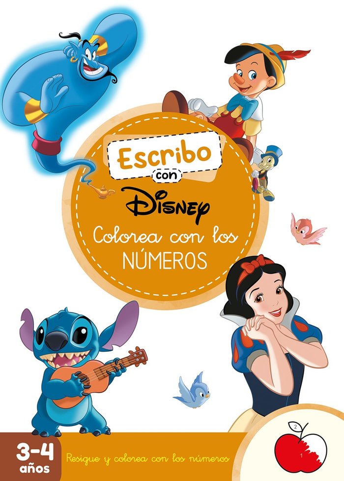 ESCRIBO CON DISNEY. COLOREA CON LOS NUMEROS, de DISNEY | portada del libro