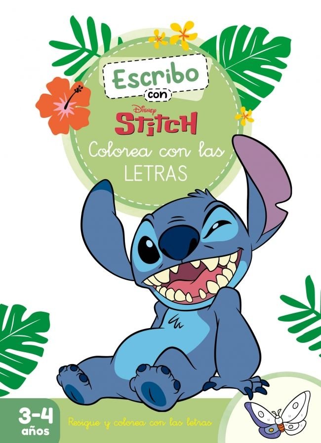 ESCRIBO CON STITCH. COLOREA CON LAS LETR, de DISNEY | portada del libro