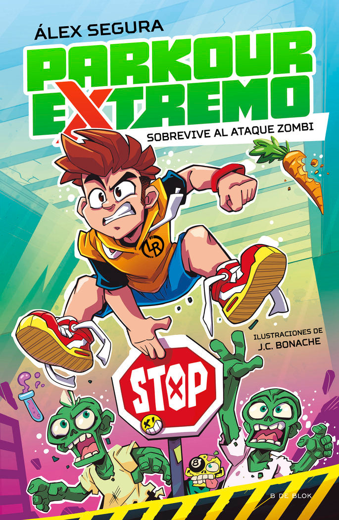 Parkour Extremo 1 - Sobrevive al ataque zombi, de ALEX SEGURA | portada del libro