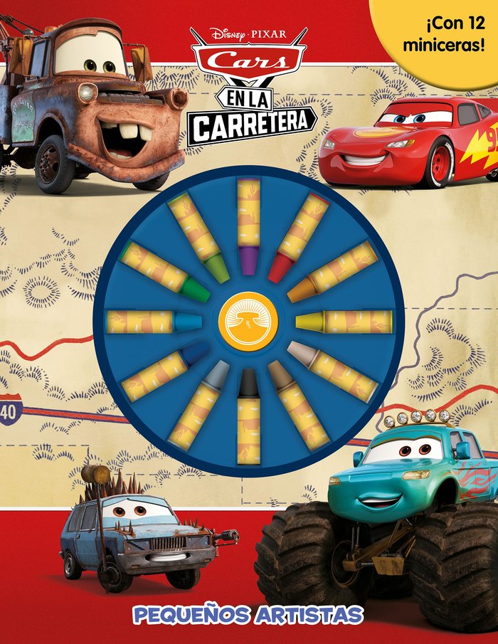 CARS EN LA CARRETERA. PEQUEÑOS ARTISTAS, de DISNEY | portada del libro