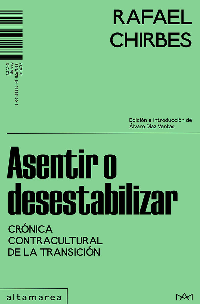 ASENTIR O DESESTABILIZAR, de CHIRBES, RAFAEL | portada del libro