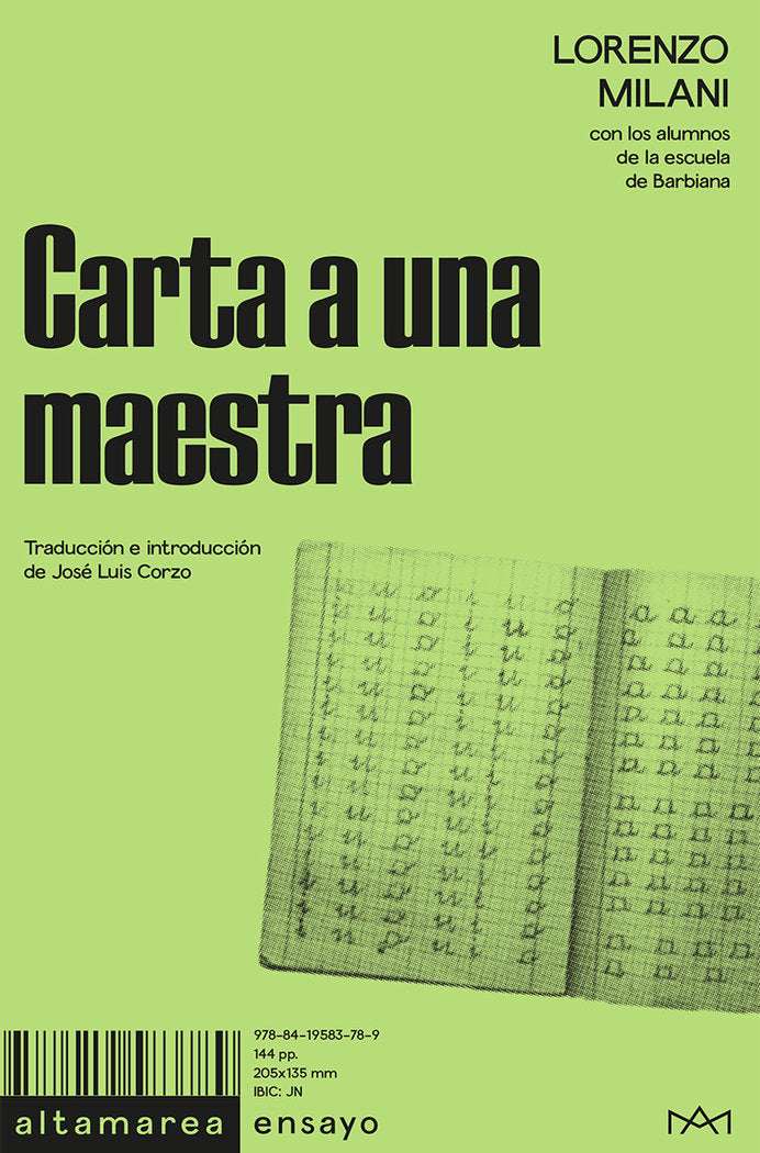 CARTA A UNA MAESTRA, de MILANI, LORENZO | portada del libro