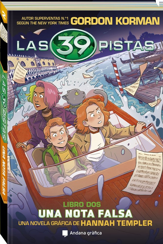 LAS 39 PISTAS. LIBRO 2: UNA NOTA FALSA. COMIC DE MISTERIO Y AVENTURAS, de KORMAN | portada del libro