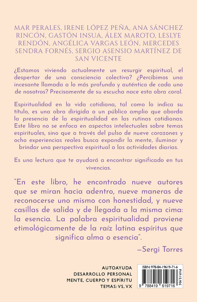 ESPIRITUALIDAD EN LA VIDA COTIDIANA, de AA.VV. | portada del libro