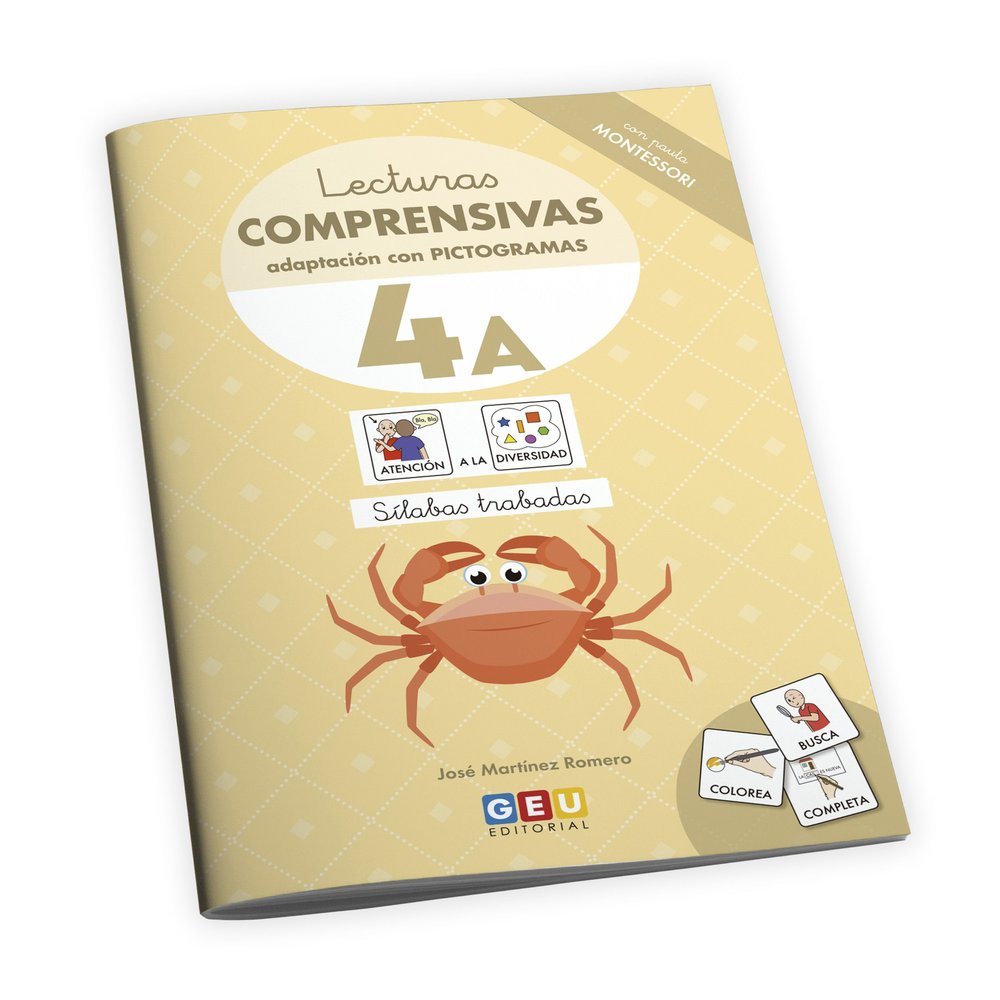 LECTURAS COMPRENSIVAS 4A CON PICTOGRAMAS PAUTA MONTESSORI | portada del libro
