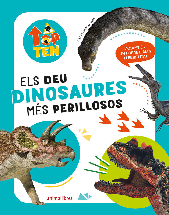 ELS DEU DINOSAURES MES PERILLOSOS, de CRISTINA BANFI | portada del libro