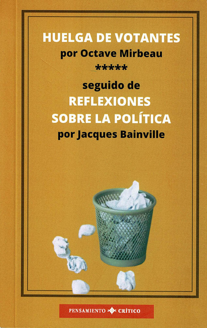 Huelga de Botantes/ Reflexiones sobre la política, de Bainville, Jacques | portada del libro